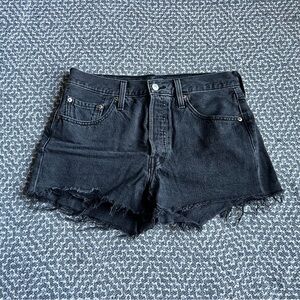 Levi's Distressed Women’s Black Jean Shorts